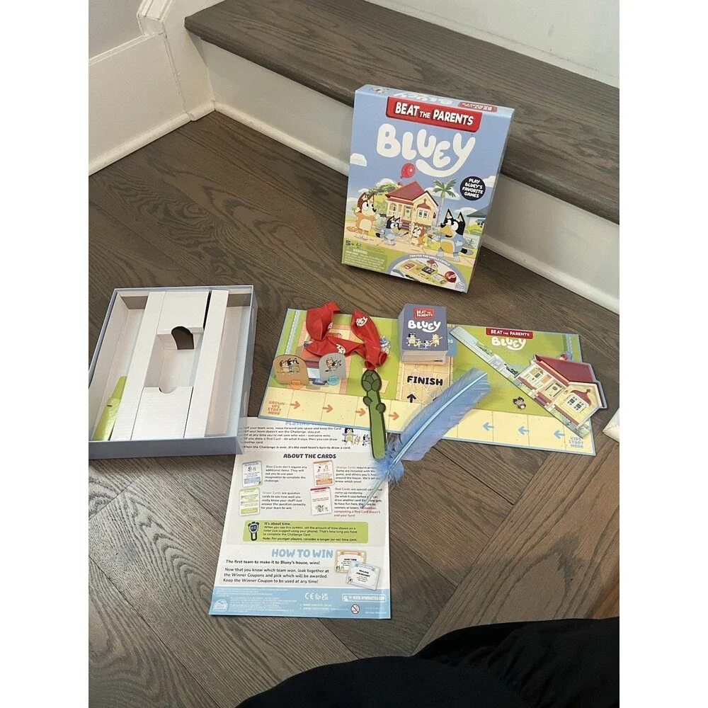 Bluey Beat the Parents Board Game Complete Ages 5+ Spin Master Games